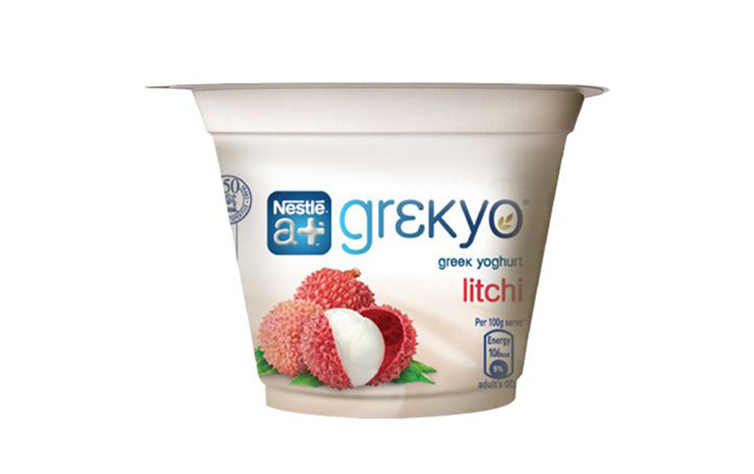 Nestle a+ Grekyo Greek Yoghurt, Litchi Cup 100 grams GoToChef
